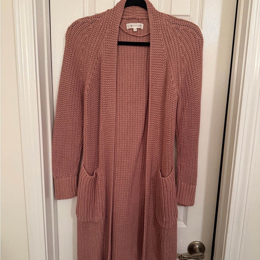 LOFT Dusty Rose Knit Cardigan